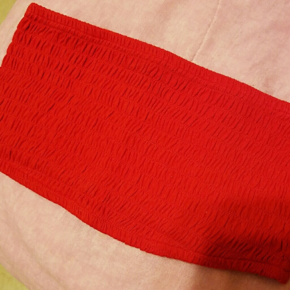 (SOLD )Red Strapless tube top